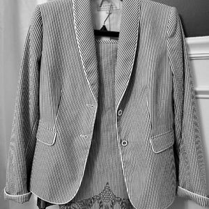 Seersucker Skirt Suit